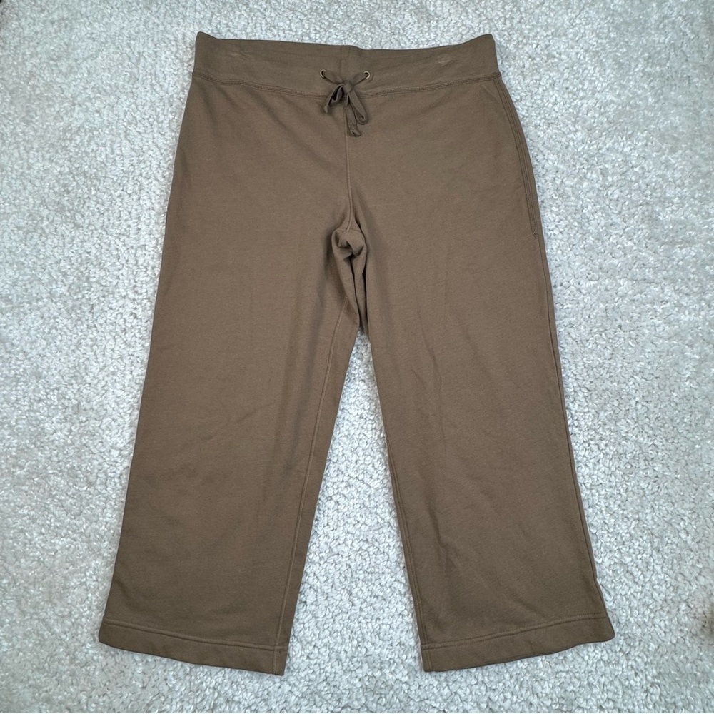 NEW Tommy Bahama Lounge Crop Pants. Comfy Knit Pull On Drawstring Brown Small